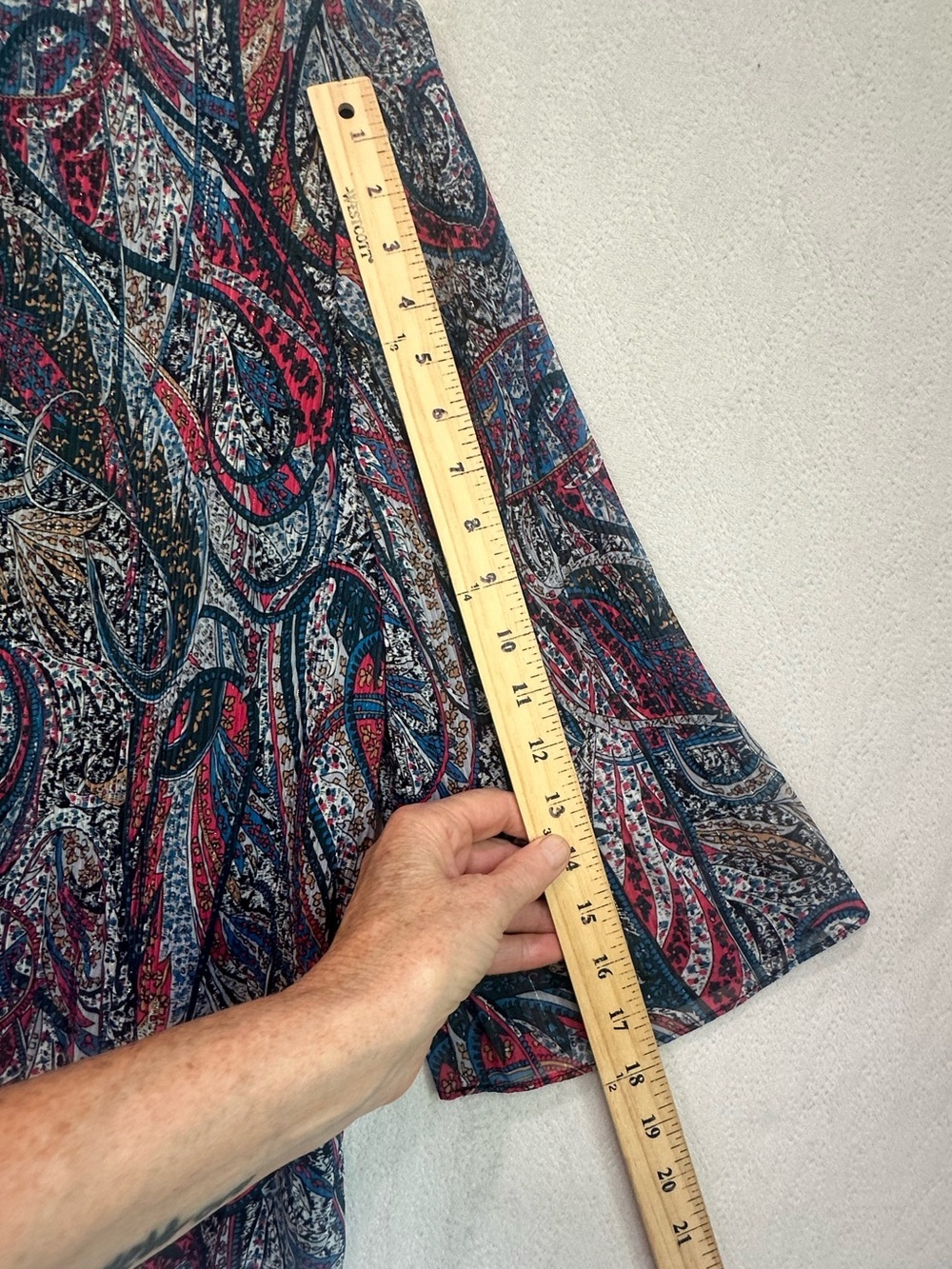 Ted Baker London Women's Beaatha Pleated Lined Paisley Print Top Sz 6/8 - Picture 14 of 15